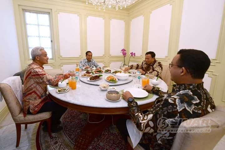 Presiden Joko Widodo Santap Siang Bersama Calon Presiden 2024
